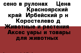 сено в рулонах  › Цена ­ 1 000 - Красноярский край, Ирбейский р-н, Коростелево д. Животные и растения » Аксесcуары и товары для животных   